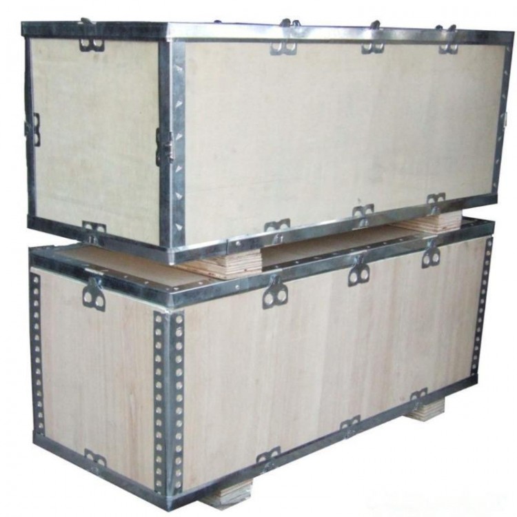 胶合板箱运输钢边箱 货运钢边箱 木包装箱