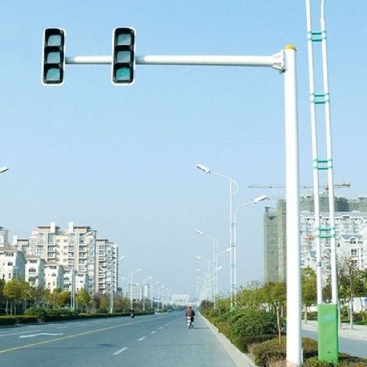 定制交通路口L型T型信号灯杆 道路监控立杆 安全红绿灯 人行道杆
