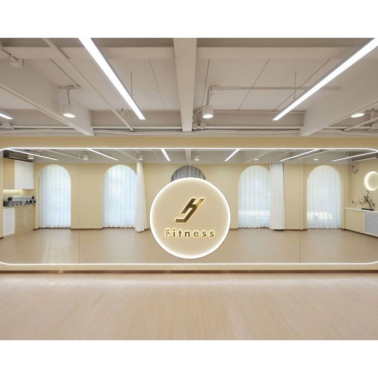 健身房装修设计施工瑜伽舞蹈健身馆工作室体能运动中心效果图