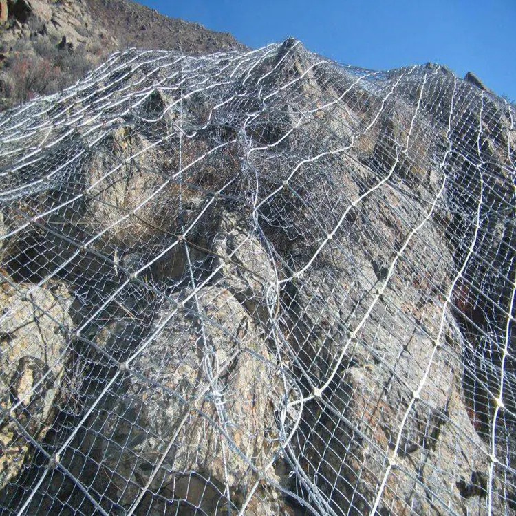 主动防护网 山体岩石拦截网 被动式菱形铁丝网 环形钢丝网