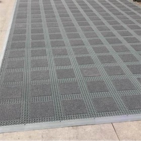 供应模块控尘地毯 方格压缩坑纹毯面结构 约7毫米厚 小方格造型