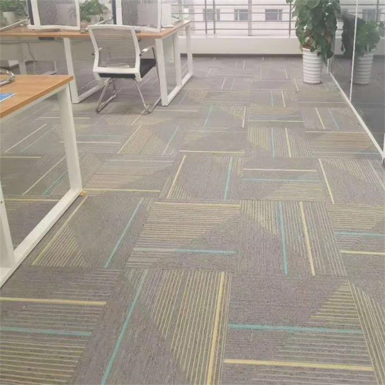 写字楼会议室方块毯定制 pvc底 商务风格 几何形状