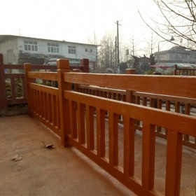 成都水泥仿木栏杆 园林河道仿木栏杆供应 支持定制 包安装