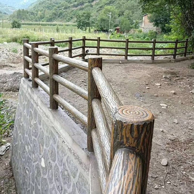 仿木栏杆户外景区河道 新农村园林景观围栏混凝土水泥护栏