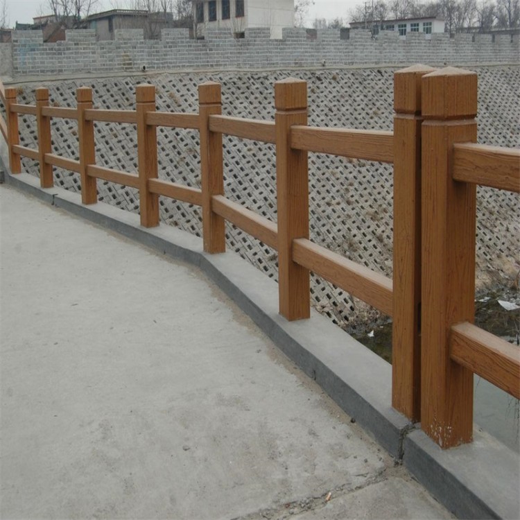 仿木栏杆混凝土公园围栏 河道景观市政河堤水泥护栏杆 定制安装