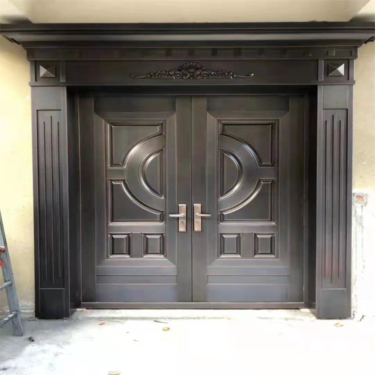 仿纯铜门 别墅不锈钢镀铜门 纯铜平开门平移门