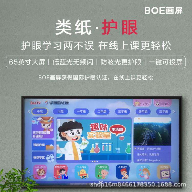 京东方BOE画屏电视S3 65英寸艺术智慧屏 4K 挂壁护眼防蓝光（电视)