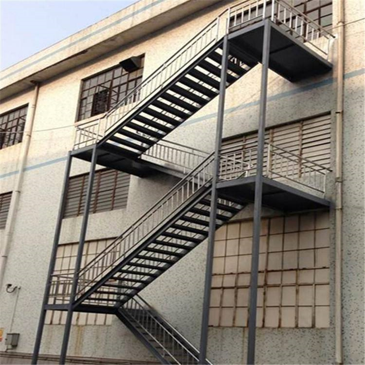 小区楼室外钢结构楼梯 户外楼梯加装 上门施工 支持定制