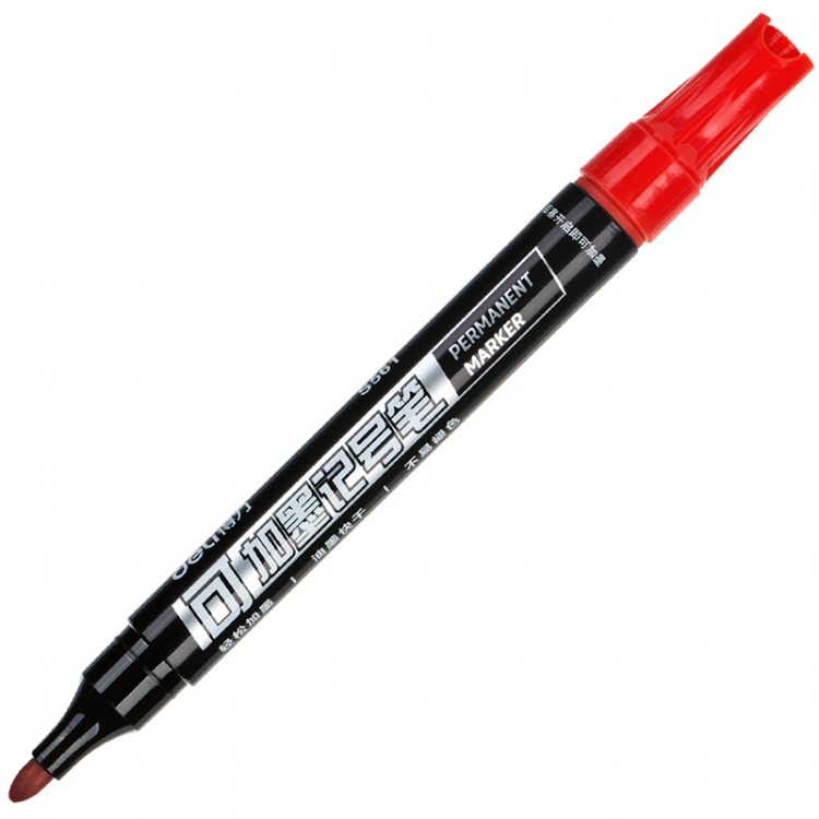 得力（deli） 物流专用可加墨油性记号笔大头笔 红色/支 S561 大头笔批发