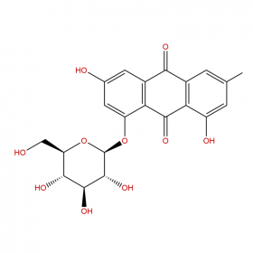 【乐美天】大黄素-8-O-β-D-葡萄糖苷（Anthraglycoside B） CAS No：23313-21-5  HPLC≥98%  20mg/支分析标准品对照品