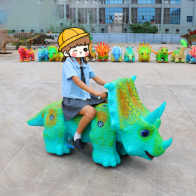 定制广场游乐园公园电动电瓶车动作恐龙模型灯光音乐儿童游乐设备