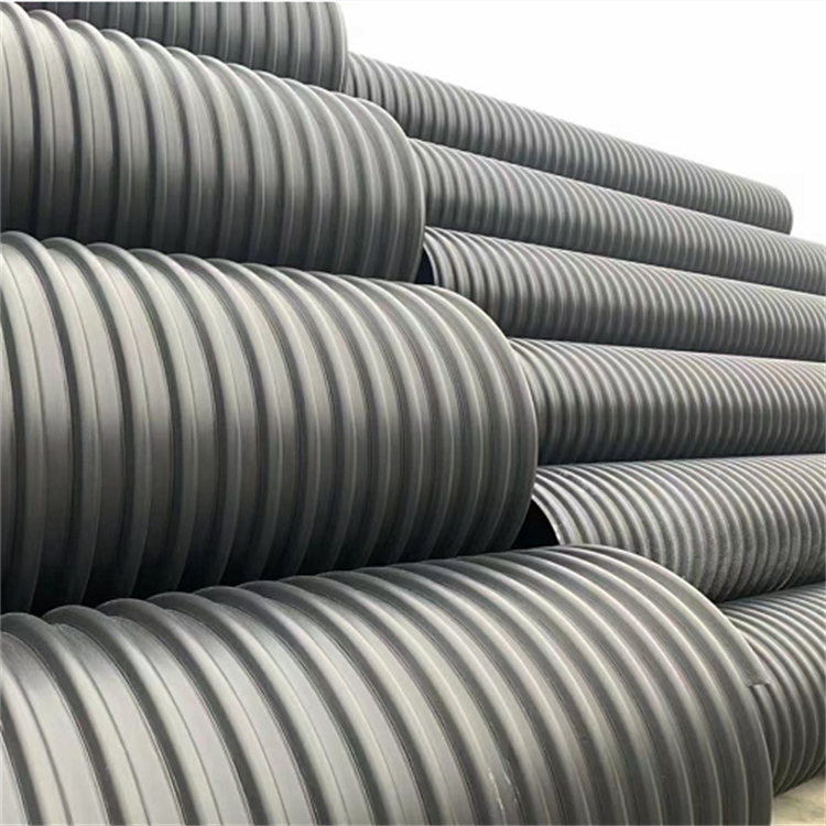 HDPE钢带波纹管 聚乙烯PE波纹管DN800大量现货 钢带管