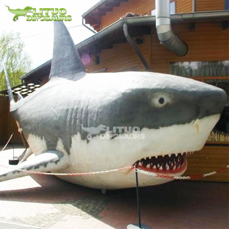 仿真动物鲨鱼模型 真实会动会叫机械鱼软体硅橡胶防水海洋世界