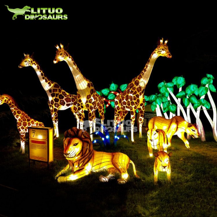 力拓-LED彩灯 仿真动物造型花灯 免费设计景区装饰灯