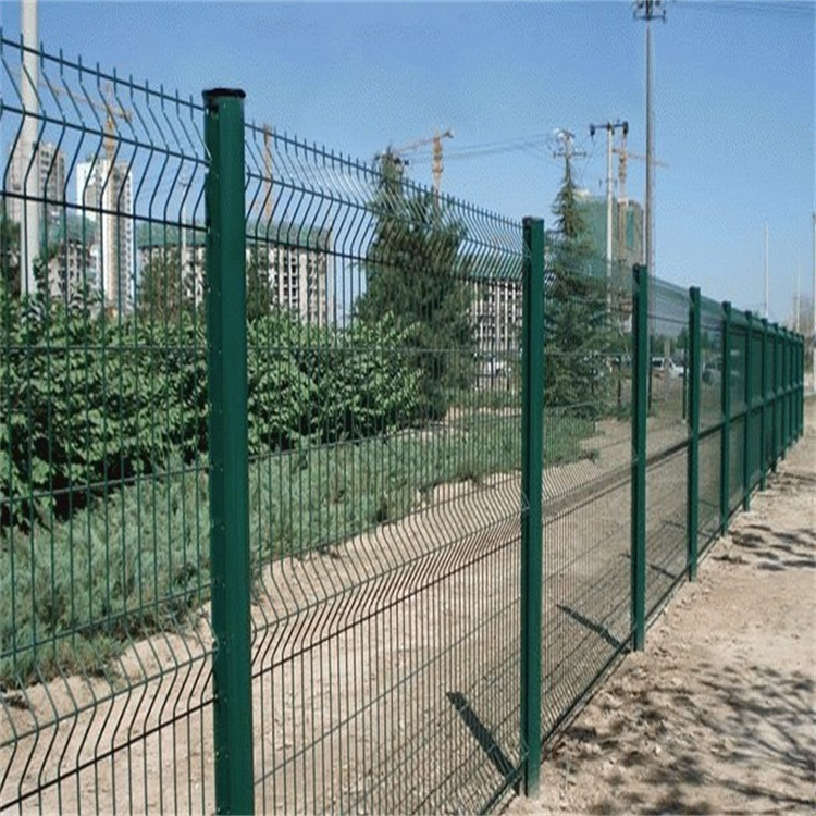 包塑沿路护栏网 绿皮框架防护网 铁丝网 浸塑热镀锌