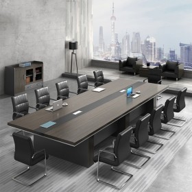 成都办公家具简约现代办公会议桌椅组合大型长方形长条桌商务洽谈开会桌子
