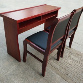 双人会议桌长条桌员工培训长条形课桌组合会议桌油漆办公桌贴木皮1.2米办公桌