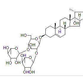 偏诺皂苷元-3-O-查考三糖,17-羟基薯蓣皂苷