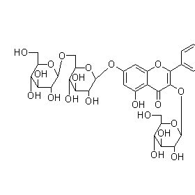 槲皮素-3-O-β-D-葡萄糖-7-O-β-D-龙胆双糖苷 60778-02-1