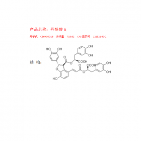 曼思特丹参化合物提取丹酚酸BCAS号：121521-90-2分子式C36H30O16