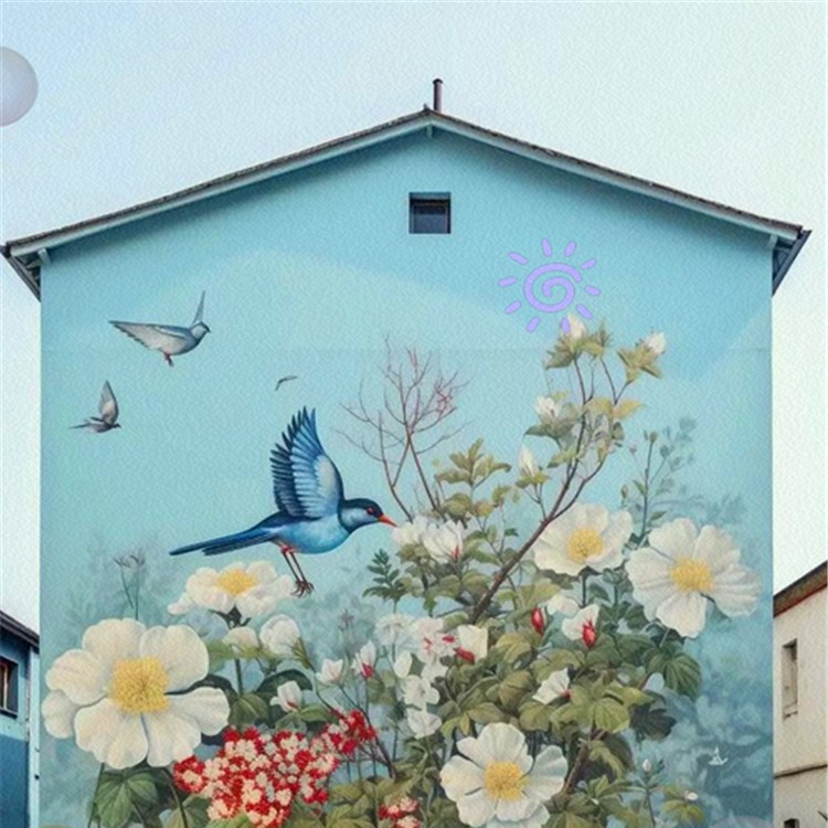 壁画彩绘 墙面美化 绿色环保 便于制作 创意设计