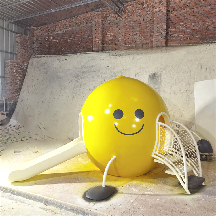 幼儿园玻璃钢滑梯 幼儿娱乐设备雕像 设计定制