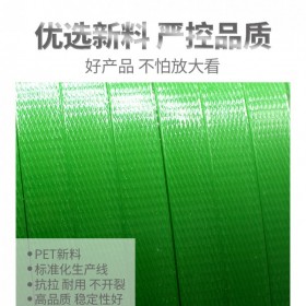 厂家直销打包带 批发塑钢打包带 PET塑钢带 PET160塑钢带 PET打包带绿色打包带1608绿色透明塑钢带1608热熔手工机用打包带