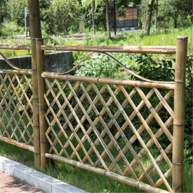 菜园竹篱笆栅栏 仿竹围栏  仿竹子护栏 楠海 新农村绿化 造型新颖