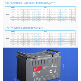 成都山特（SANTAK） 山特UPS电池铅酸蓄电池免维护12V100AH C12-100AH