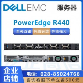 绵阳市服务器销售商_DELL R440机架式_1U机架式 替代主流机型R450 至强铂金CPU