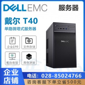 绵阳戴尔总代理商 PowerEdge T40 塔式服务器主机 T30升级 定制局域网文件服务器