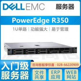 成都戴尔PowerEdge R350机架式服务器 DELL高端单路服务器