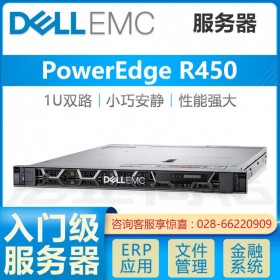 成都戴尔服务器代理商_Dell PowerEdge新 R450 1RU 服务器（英特尔）