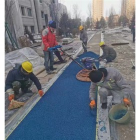 四川透水混凝土施工 专业施工队伍150人 公园 小区路坪