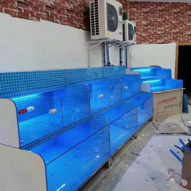 四川制冷海鲜池 超市饭店酒店海鲜鱼缸 制冷保鲜设备定制