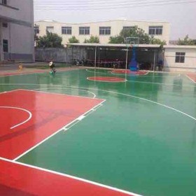 篮球场地坪材料 弹性丙烯酸篮球场塑胶   PU球场材料价格