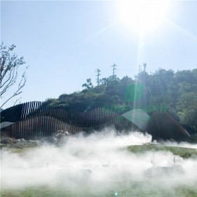 高压喷雾系统 园林室外景观喷雾造景 景观雾森冷雾系统 四川清星绿意雾森厂家