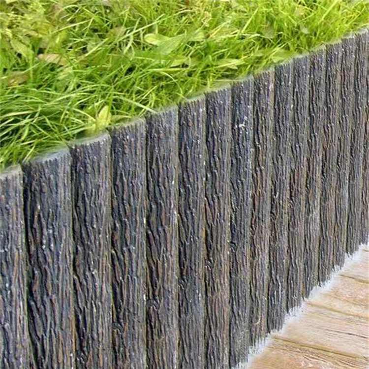 四川PVC仿木护栏 仿树皮栏杆 pvc塑钢草坪护栏
