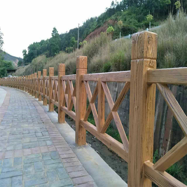 水泥仿木栏杆 河道改造混凝土防护栏 全国量多从优