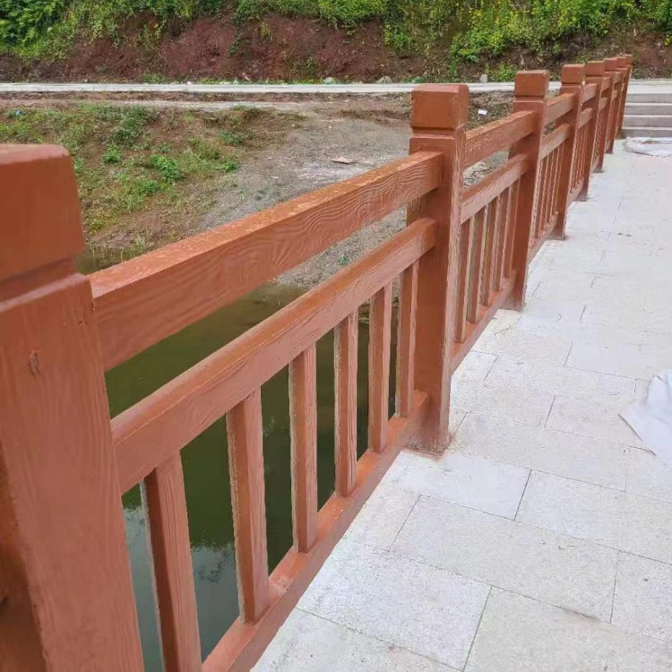 仿木护栏 仿木工艺水泥护栏 仿树藤景观装饰河道栏杆