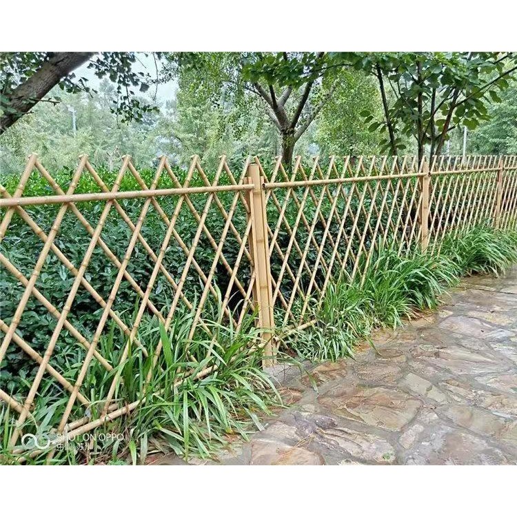 竹子栅栏 户外防腐竹篱笆 围墙隔离栏杆润达定制