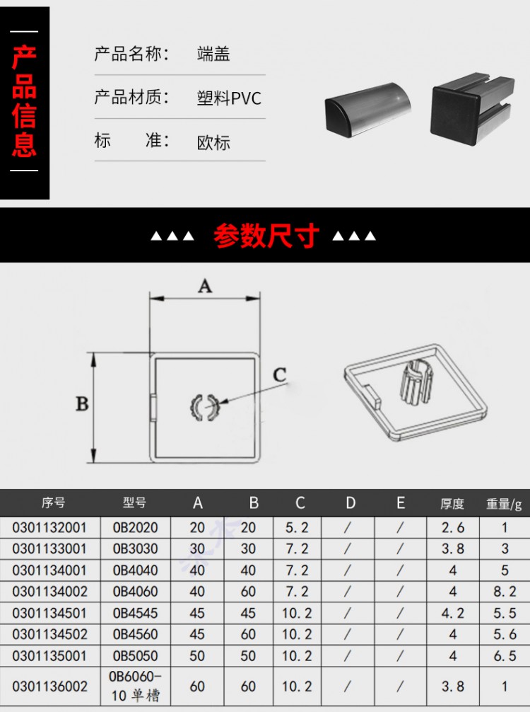 欧标端盖堵头