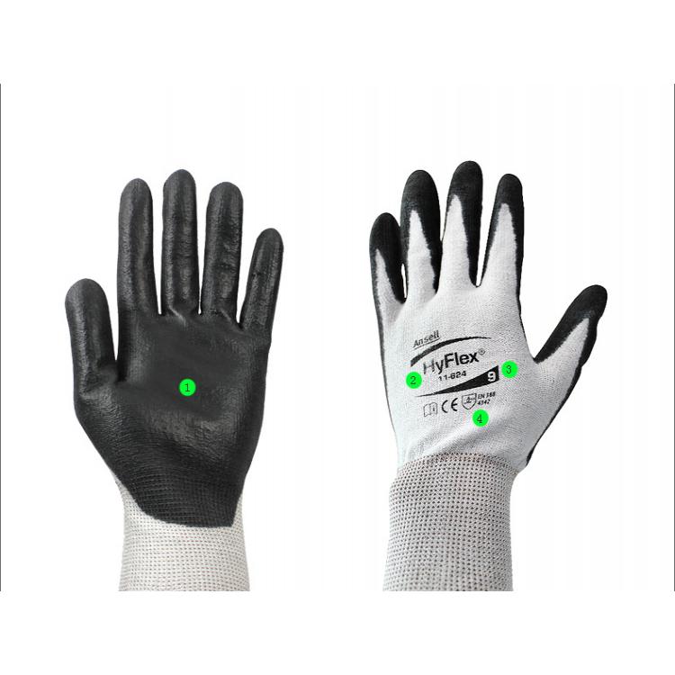 ansell安思尔11-624聚氨酯手掌涂层抗割型工业防护劳保手套