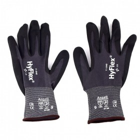 ansell/安思尔11-840黑色发泡丁腈涂层手套耐磨款手套涂胶耐油手套