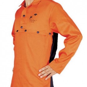 威特仕33-6728橙色开背式焊服，烧焊服 橙色阻燃布电焊服
