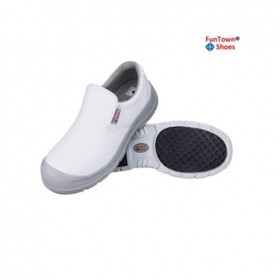 funtownshoes/范特仕 6213P 2.0超纤帮面 防砸防静电安全鞋 防穿刺防滑鞋 白色帮面