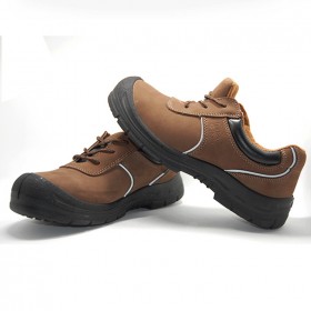 funtownshoes/范特仕  6206P 中帮棕色 防砸防滑防静电安全鞋 防穿刺厨师鞋