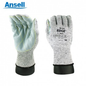 ansell/安思尔48-703 防切割防刺耐磨耐高温中量型皮革手套 5级防割