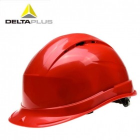 deltaplus/代尔塔102009安全帽国标印字透气建筑工程工地施工领导帽遮阳防晒头盔8点式针织内衬透气安全帽