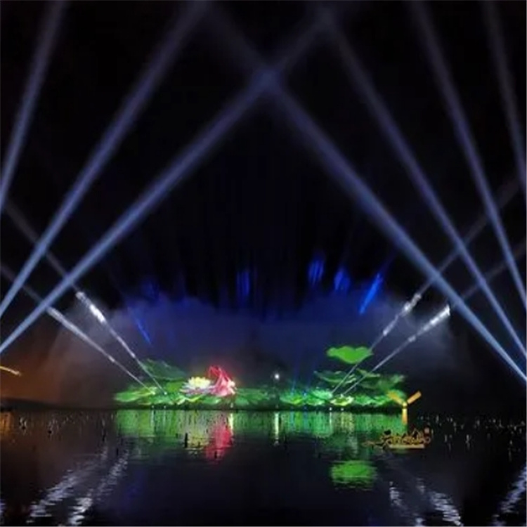 音乐喷泉水景户外喷泉制作公司 人工湖音乐灯光水幕 景观定制